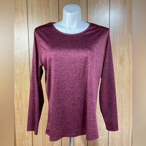 Realessentials Burgundy Long Sleeve Tee SZ - 1X